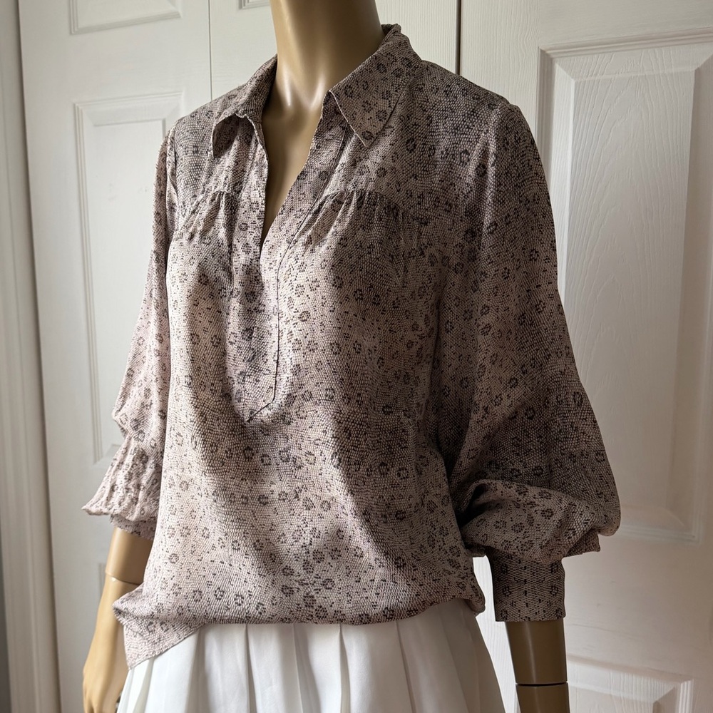 Frame Beige Patterned Blouse - Picture 7 of 13